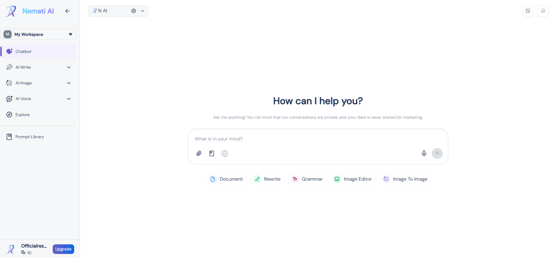 landing page