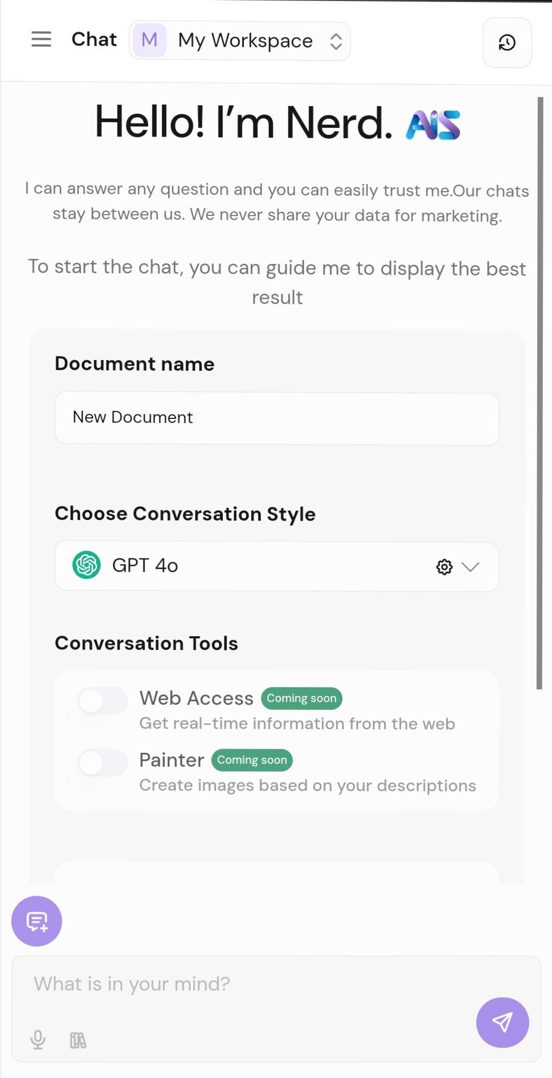 landing page