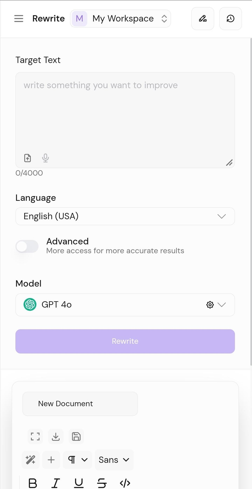 landing page
