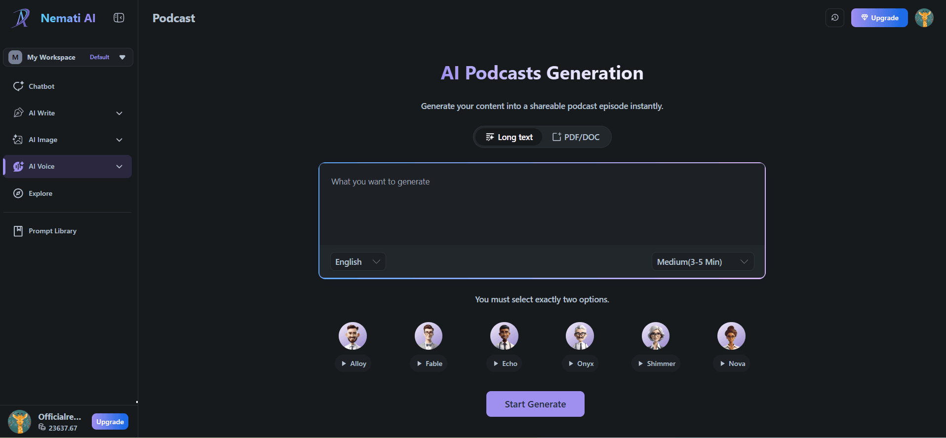 AI Voice & Podcasts