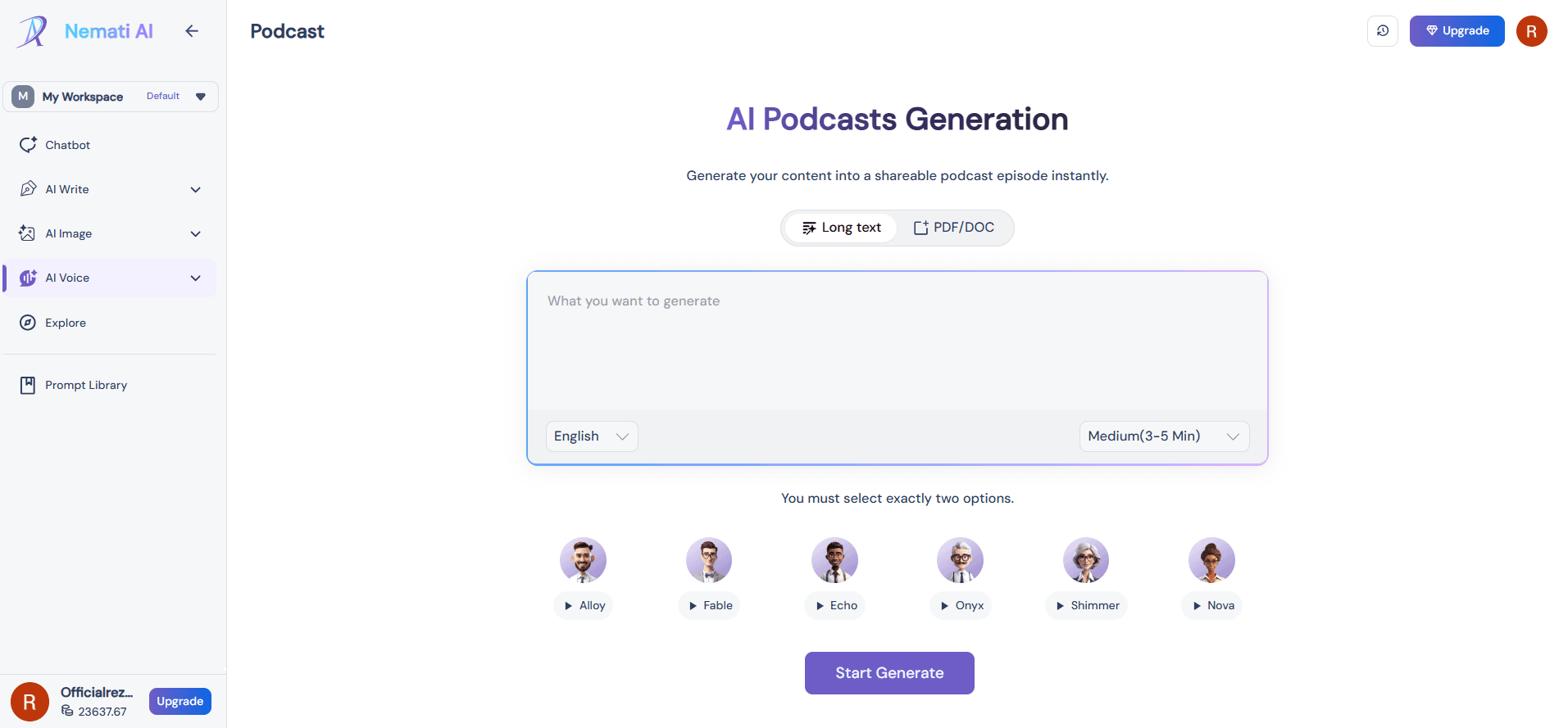AI Voice & Podcasts