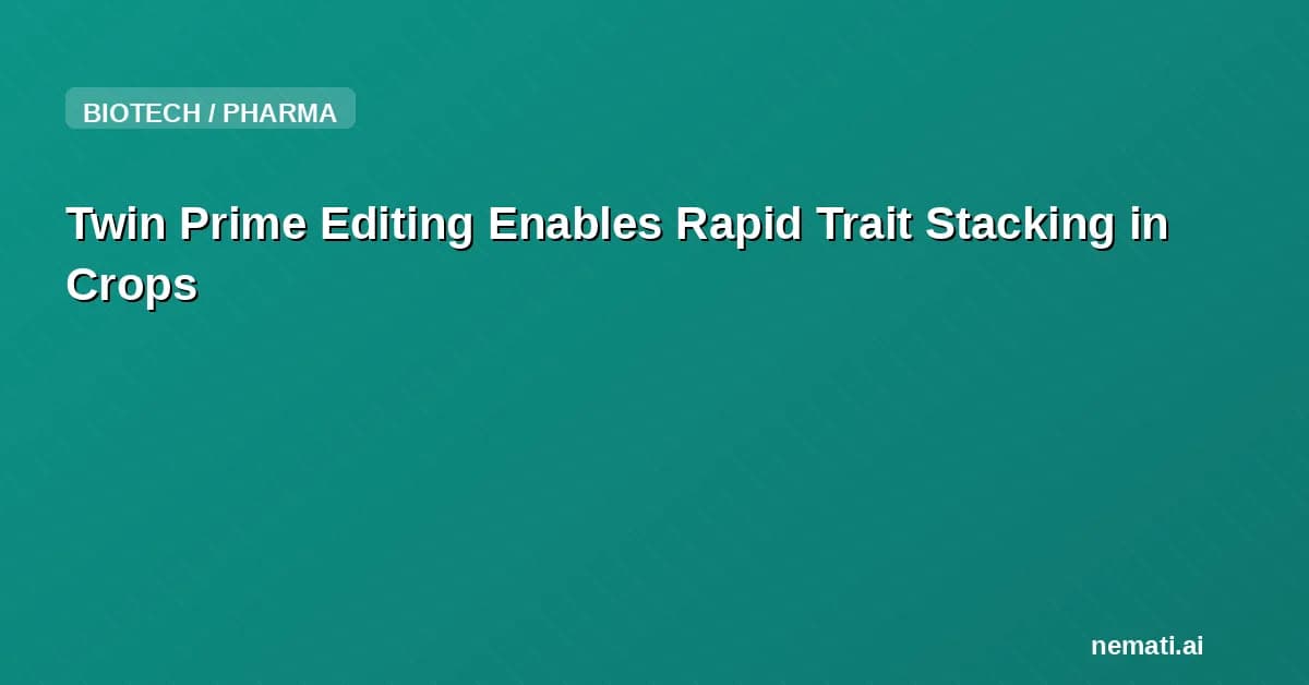 Twin Prime Editing Enables Rapid Trait Stacking in Crops