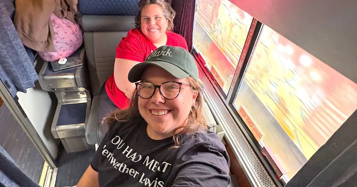 We took a 53-hour Amtrak train from Chicago to California. It was a great way to see the country, but I'd never do it again.