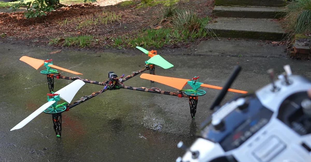 Variable-Pitch Propellers for More Efficient Quadcopter