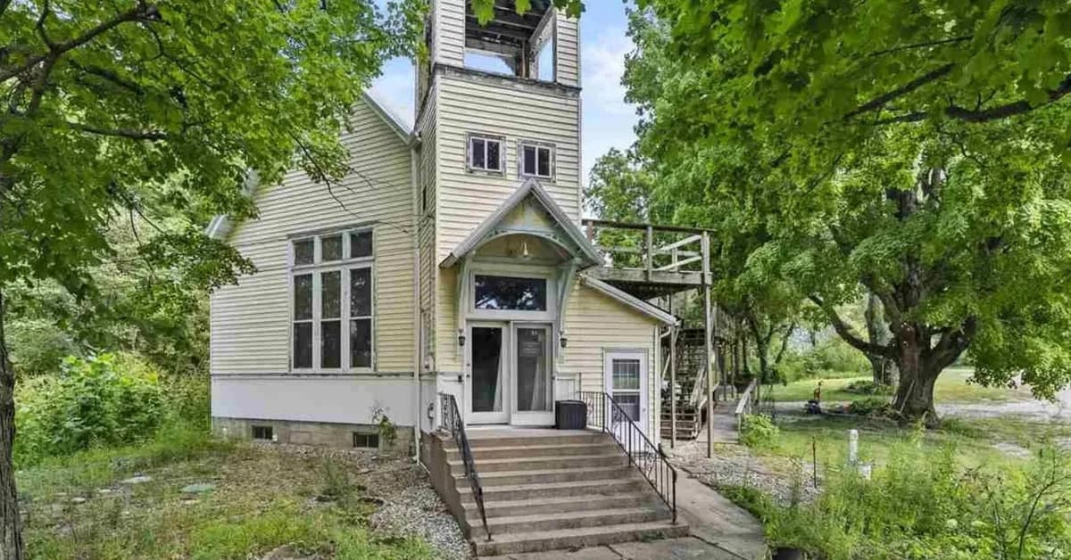 Converted Church With Bell Tower and Pulpit Lists for $225K