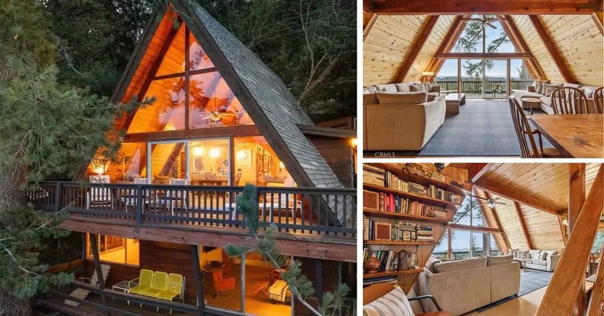 Midcentury A-Frame Treehouse With Investment Potential Lists Near Lake Gregory for $669K