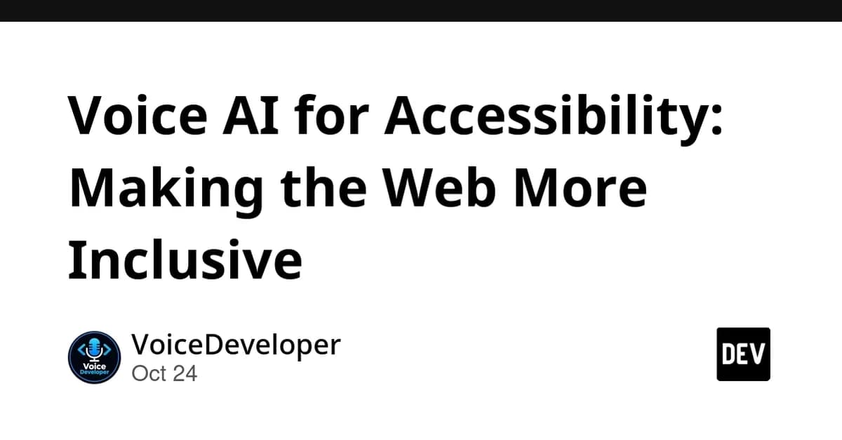 Voice AI for Accessibility: Making the Web More Inclusive