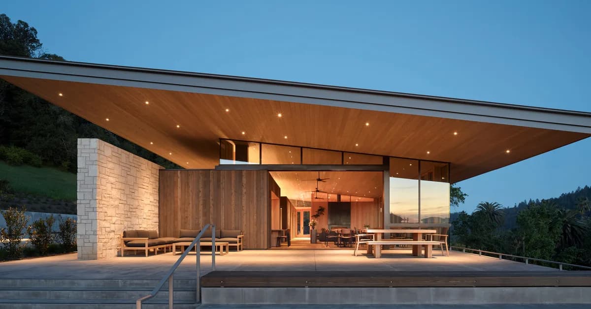 Bohlin Cywinski Jackson creates relaxed tasting room in California's wine country