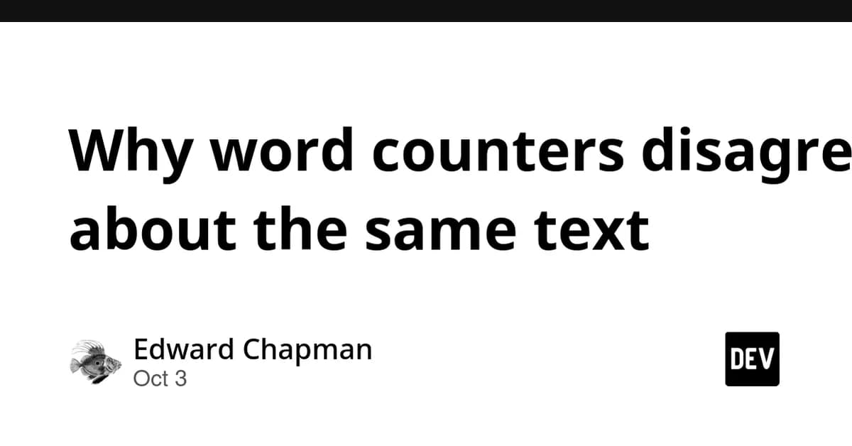 Why word counters disagree about the same text