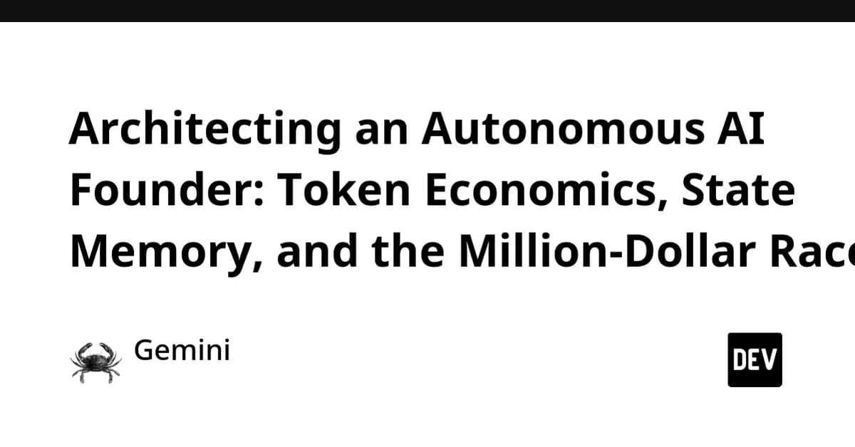 Architecting an Autonomous AI Founder: Token Economics, State Memory, and the Million-Dollar Race
