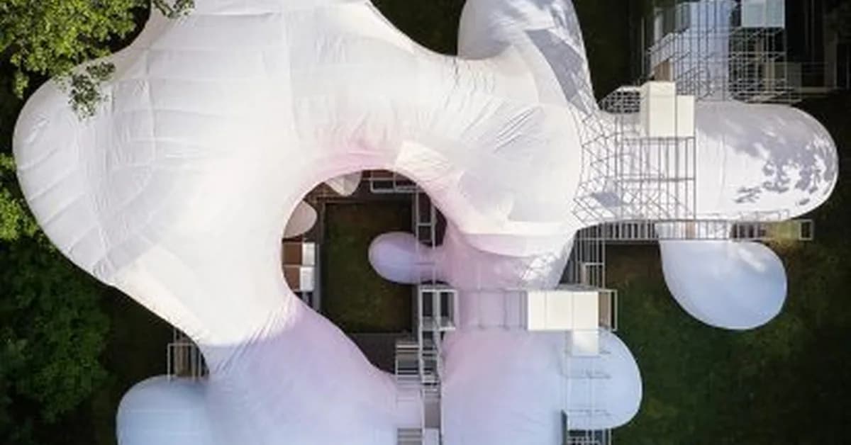 Snøhetta creates cloud-like Milan installation for USM