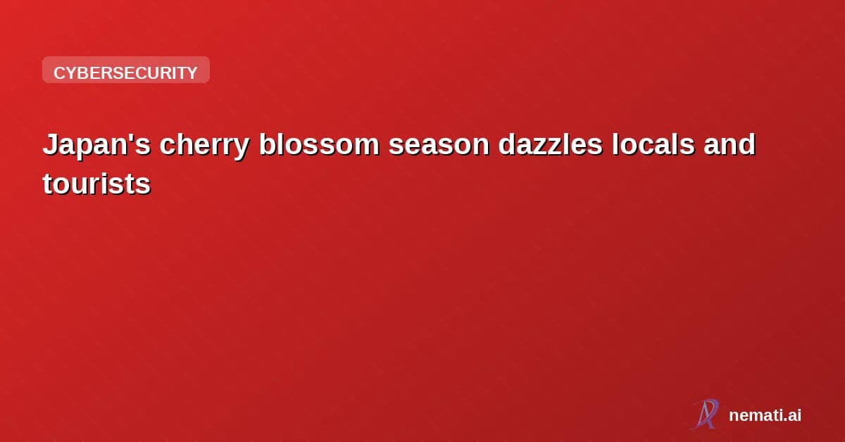 Japan's cherry blossom season dazzles locals and tourists