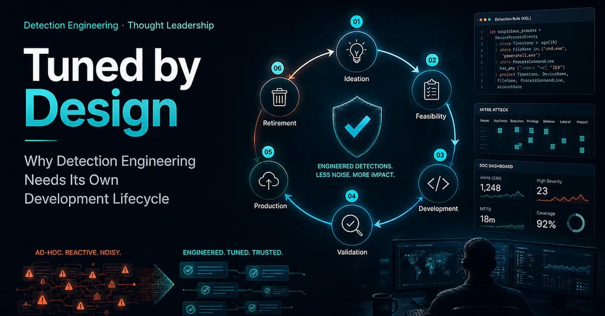 Tuned by Design: Why Detection Engineering Needs Its Own Development Lifecycle