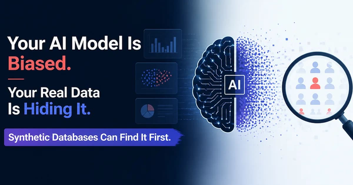 Your AI Model Is Biased. Your Real Data Is Hiding It. Synthetic Databases Can Find It First.