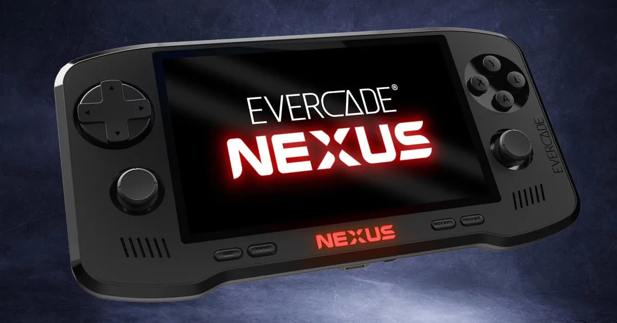 Evercade's new handheld has a larger screen and dual thumbsticks for 3D games