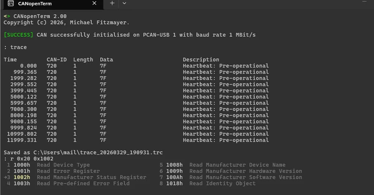 A Tool For Testing CANopen Networks