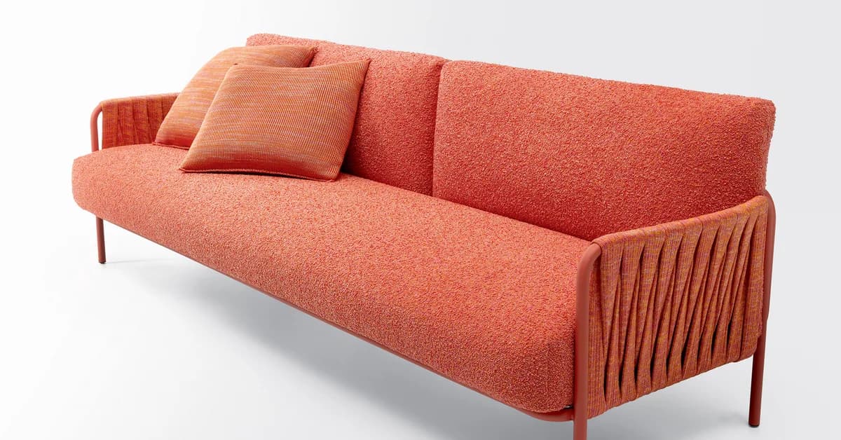 Plissé sofa by Bertrand Lejoli for Paola Lenti