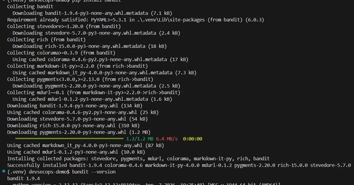 DevSecOps in Practice: Tools That Actually Catch Vulnerabilities - Part 2 - SAST with Bandit