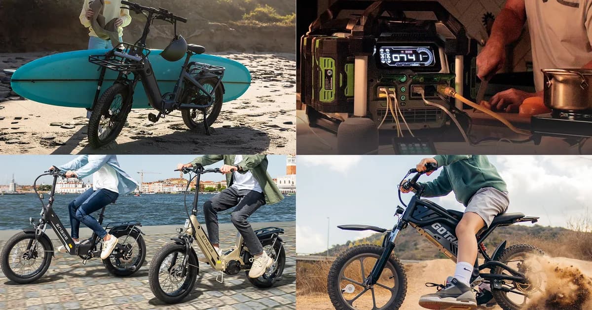 Ride1Up Portola compact folding e-bikes at new lows from $795, EGO Nexus power station + 4x batteries rare discount, Gotrax, more