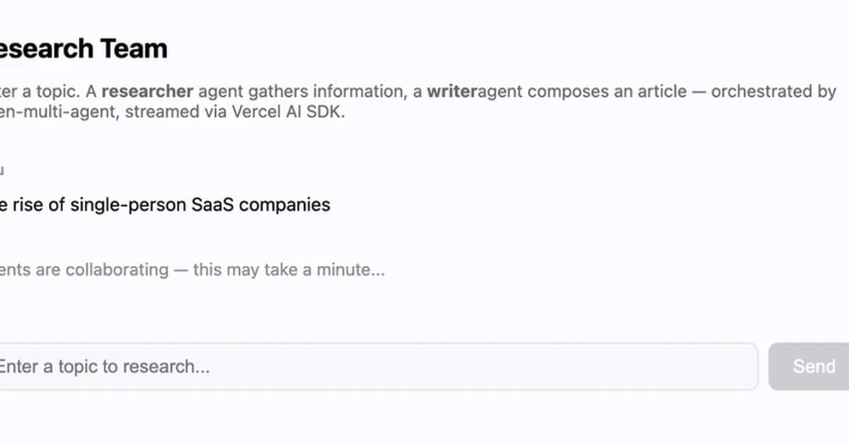 Adding Multi-Agent Orchestration to a Vercel AI SDK App