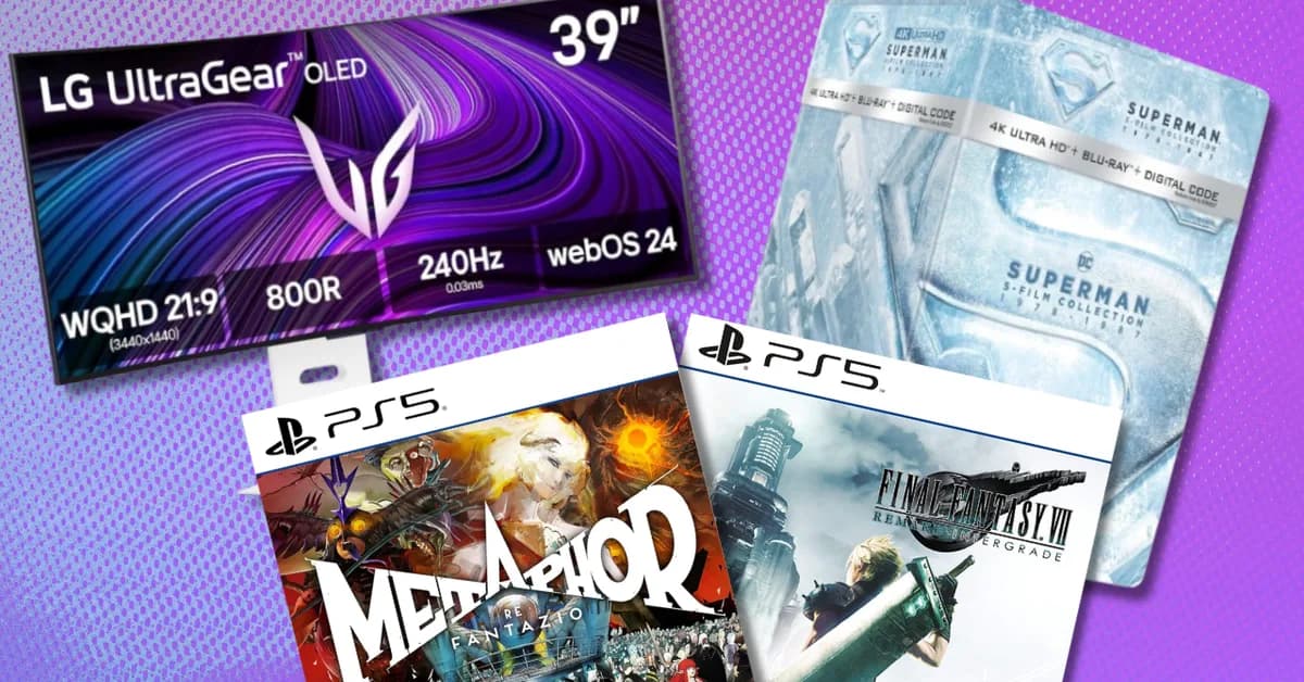 Today's Best Deals: Metaphor: ReFantazio, 39" LG WQHD OLED Gaming Monitor, and BOGO 50% Off Books