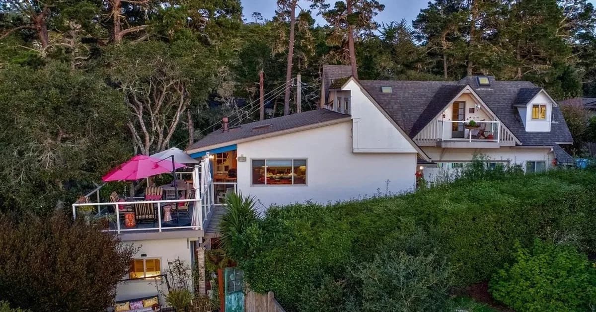 Storybook Carmel Retreat With Treetop Ocean Views and a Secret Garden Lists for $3.4 Million
