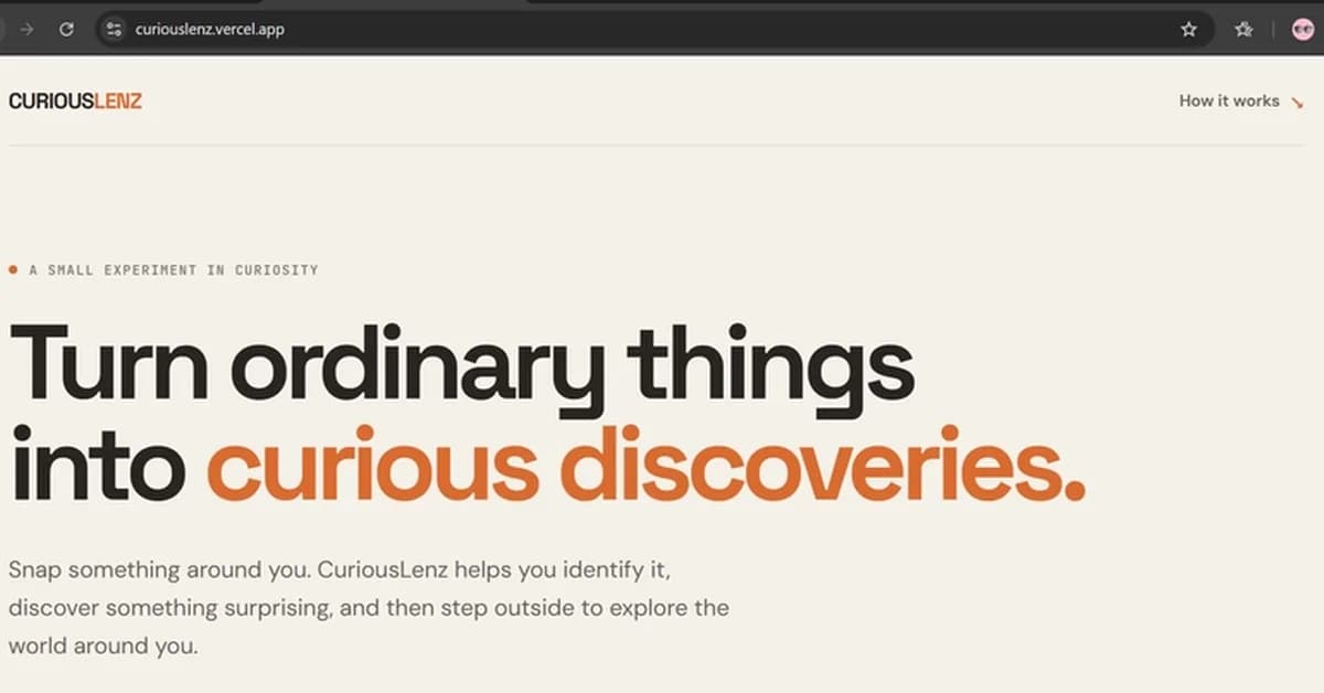 CuriousLenz: Understand the World Around You with AI 🌿