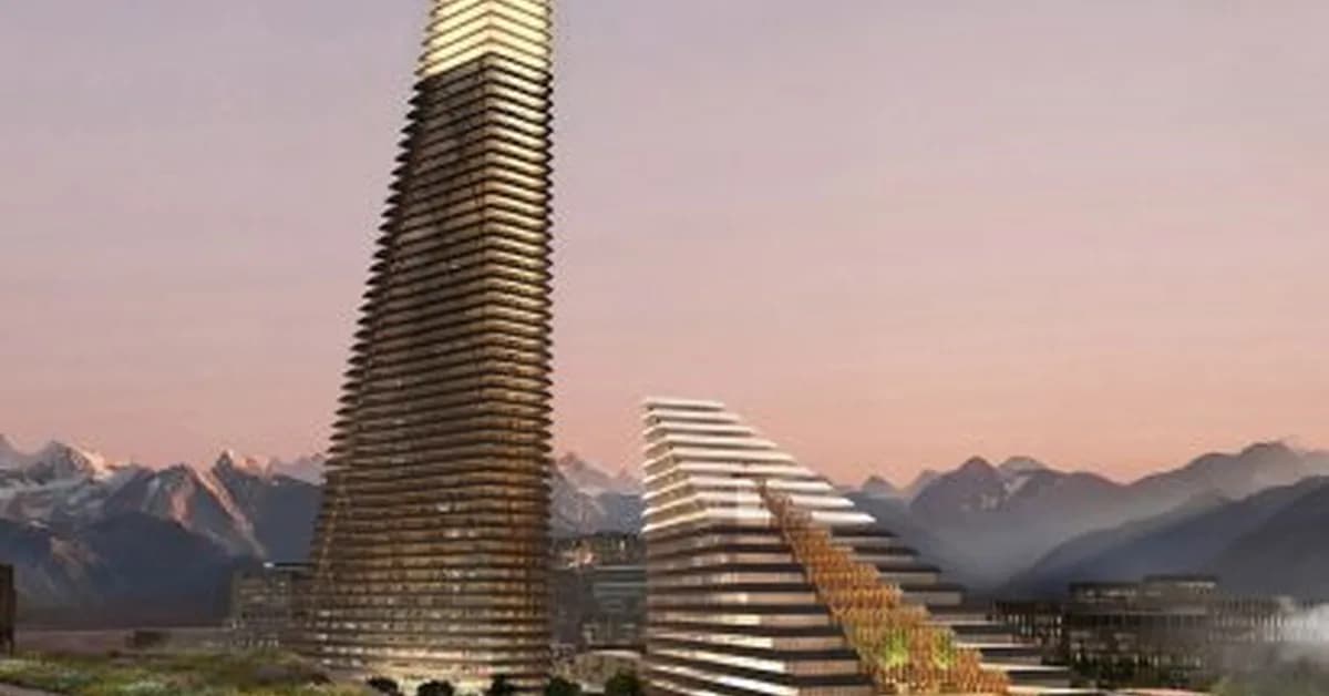 SOM designs stepped glazed towers for Kazakhstan's new city