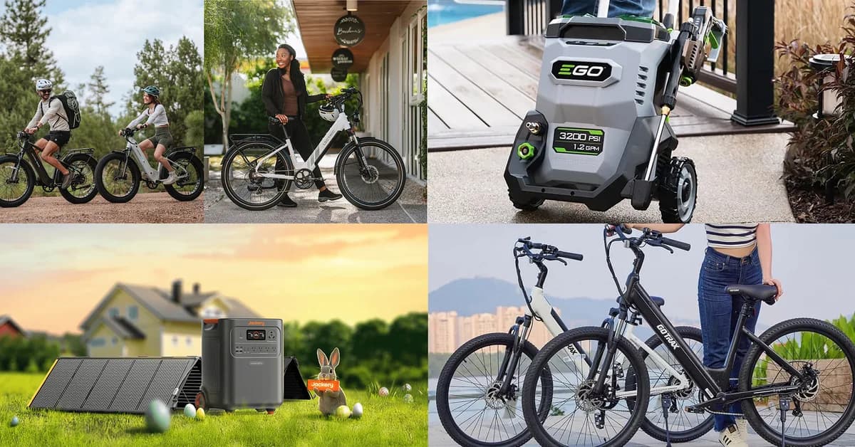 Lectric XPress + XPeak2 e-bike flash sale for today only, EGO 3,200 PSI pressure washer, Jackery Easter Sale on power stations, more