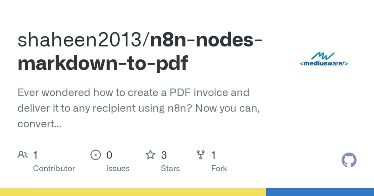 Convert Markdown to Styled PDF in n8n
