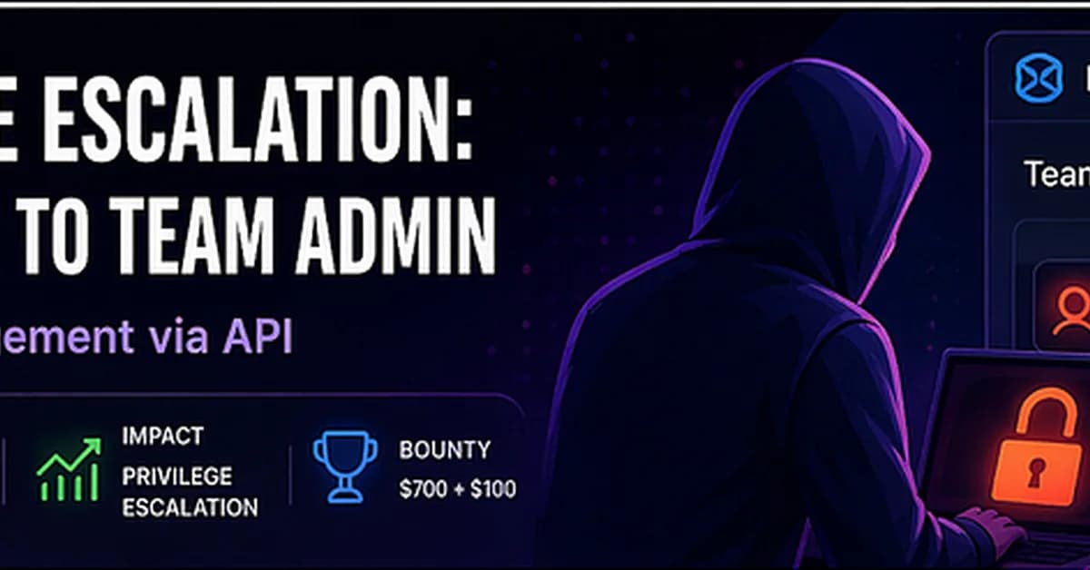$800 Bounty: Privilege Escalation via API - From Scheduler to Team Admin