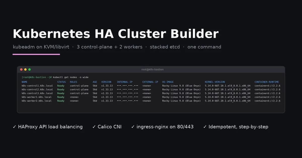 I got tired of rebuilding my homelab Kubernetes cluster, so I automated the whole thing