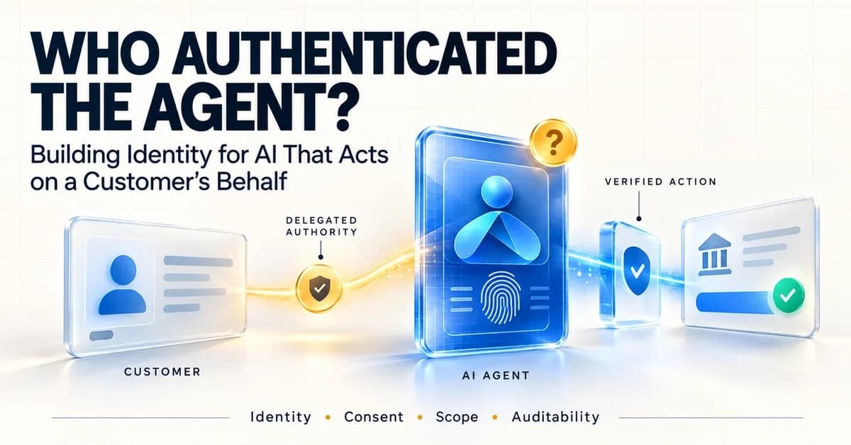 Who Authenticated the Agent? Building Identity for AI That Acts on a Customer's Behalf