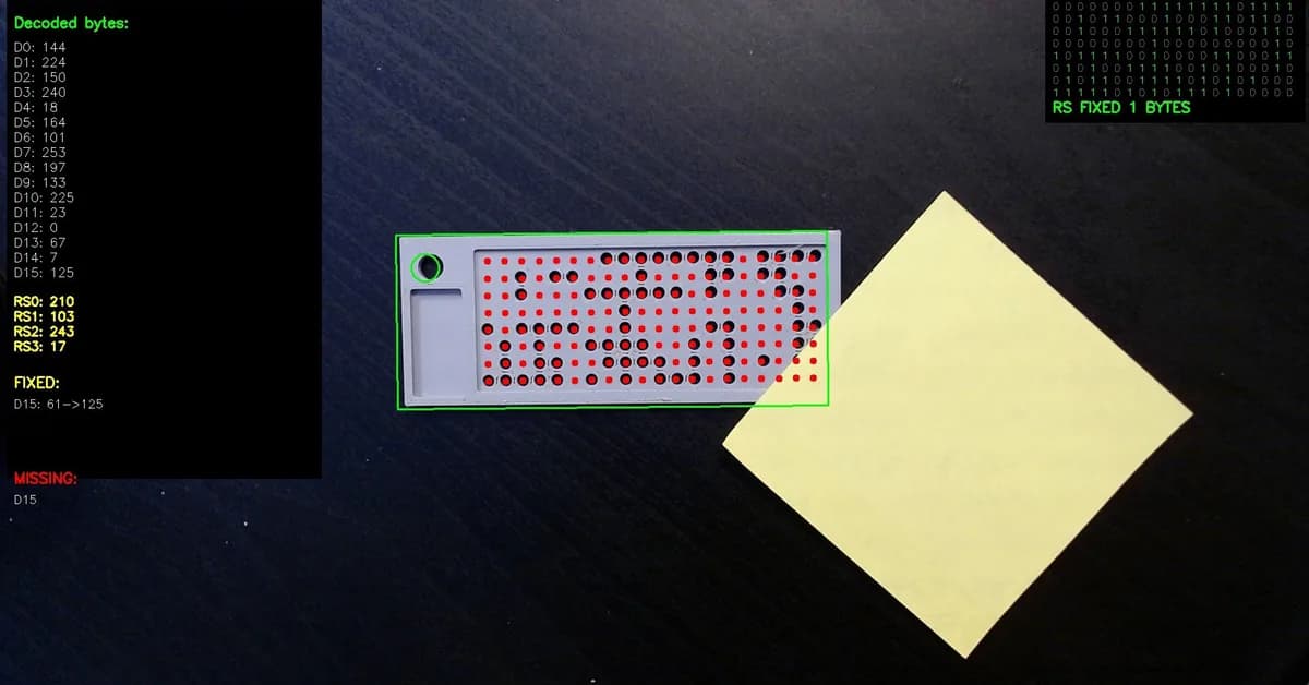 21st Century Punch Cards are 3D Printed and Read By OpenCV