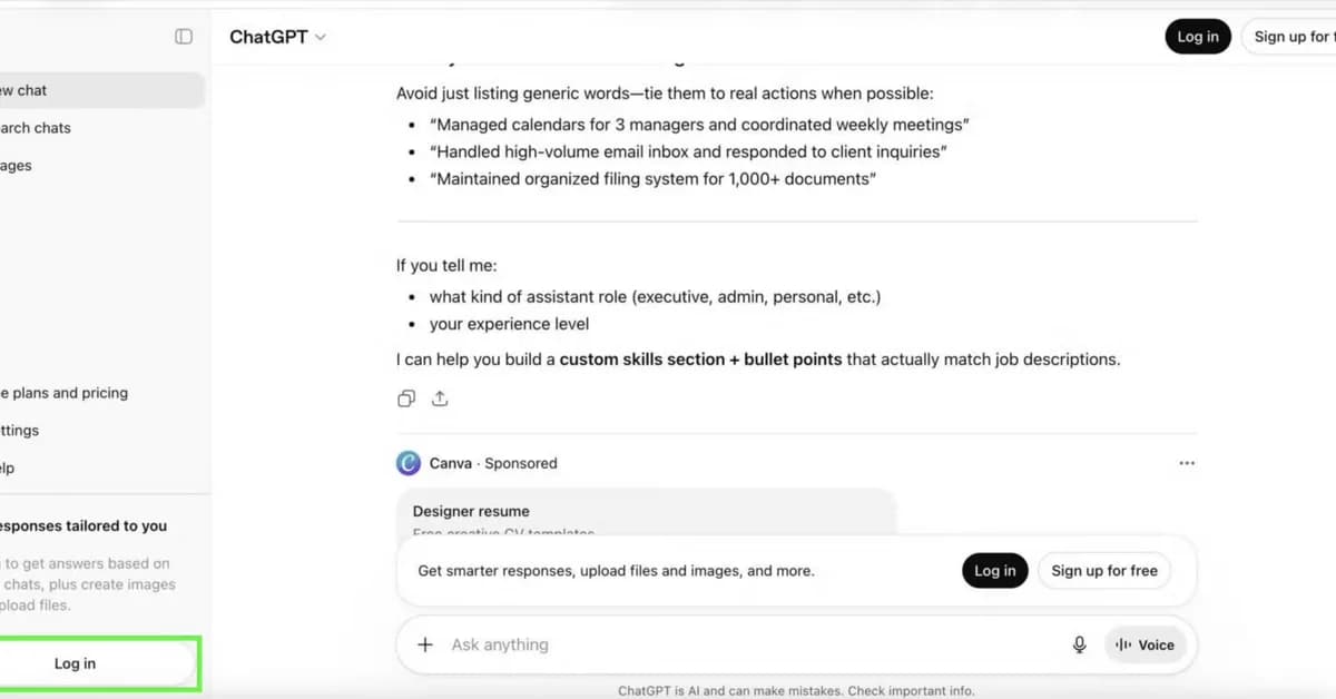 ChatGPT ads expand to logged-out users