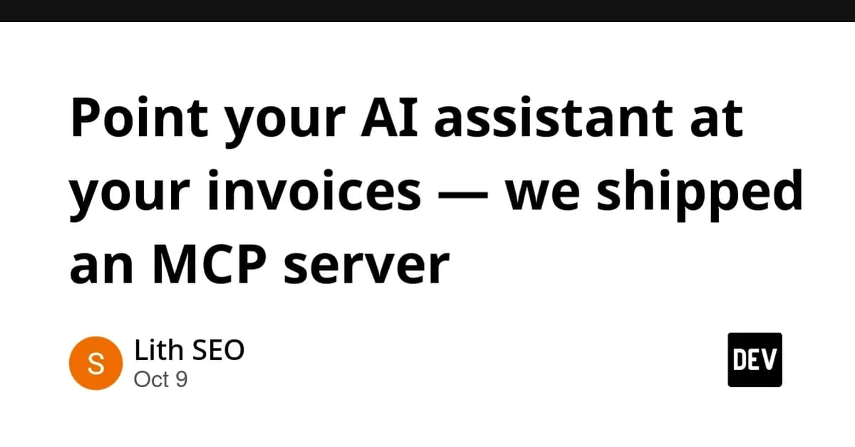 Point your AI assistant at your invoices - we shipped an MCP server