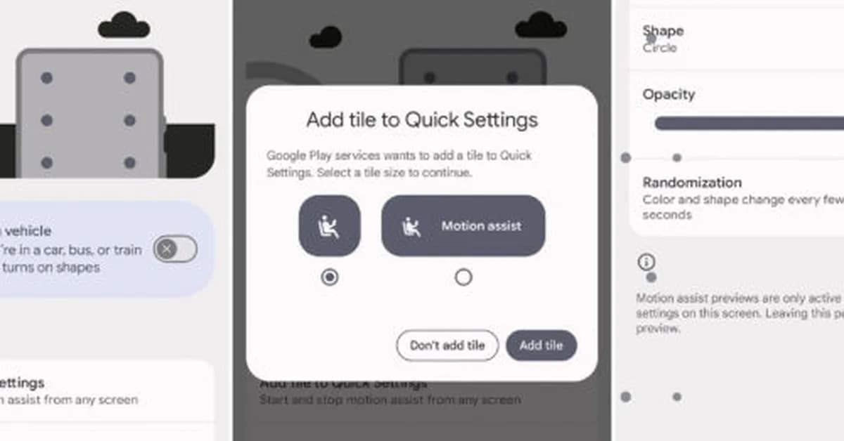 Google's anti-nausea Motion Assist dots finally rolling out on Android