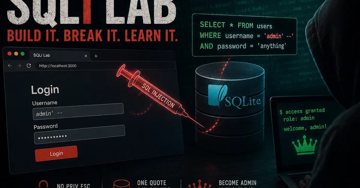 Making A SQLi Lab Is Not Difficult, Build One With Me.