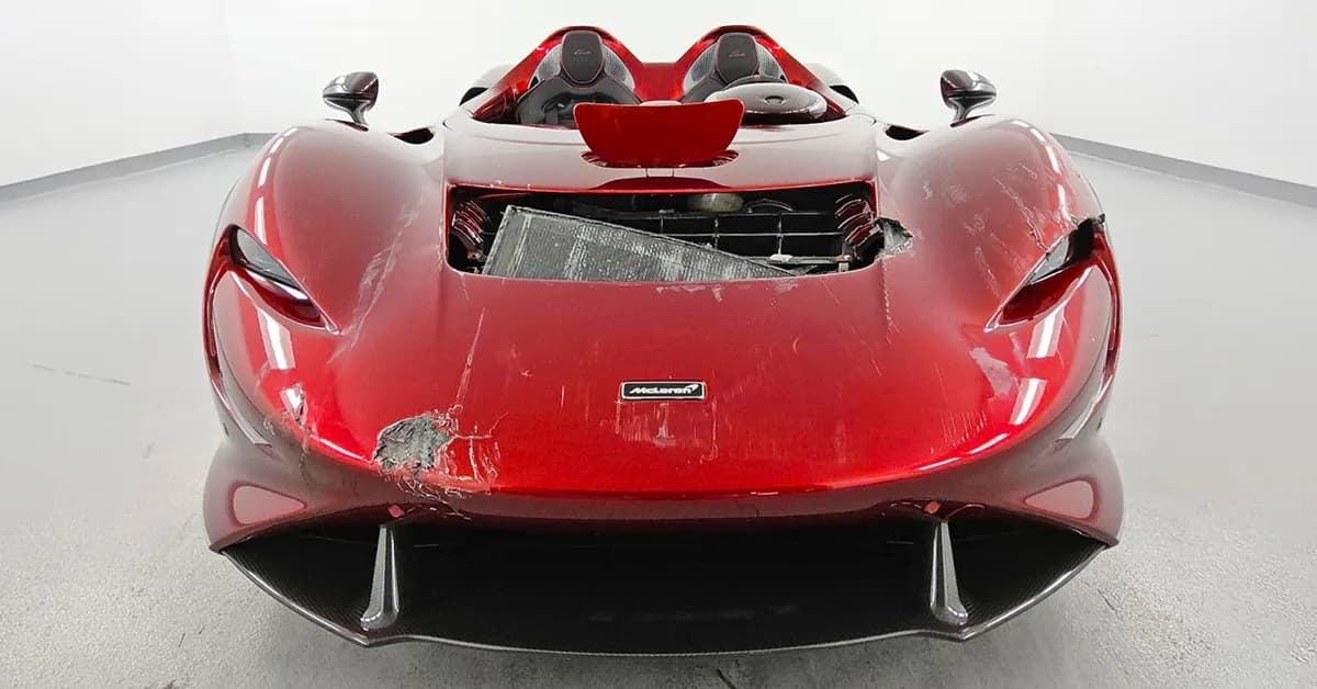 Lightly-Crashed $2M McLaren Elva Pops Up for Sale at Salvage Auction (UPDATE)