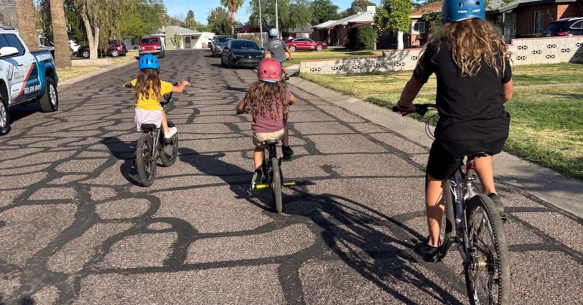I started letting my son bike with his friends when he was 8. It gives me anxiety, but I see the value in having independence.