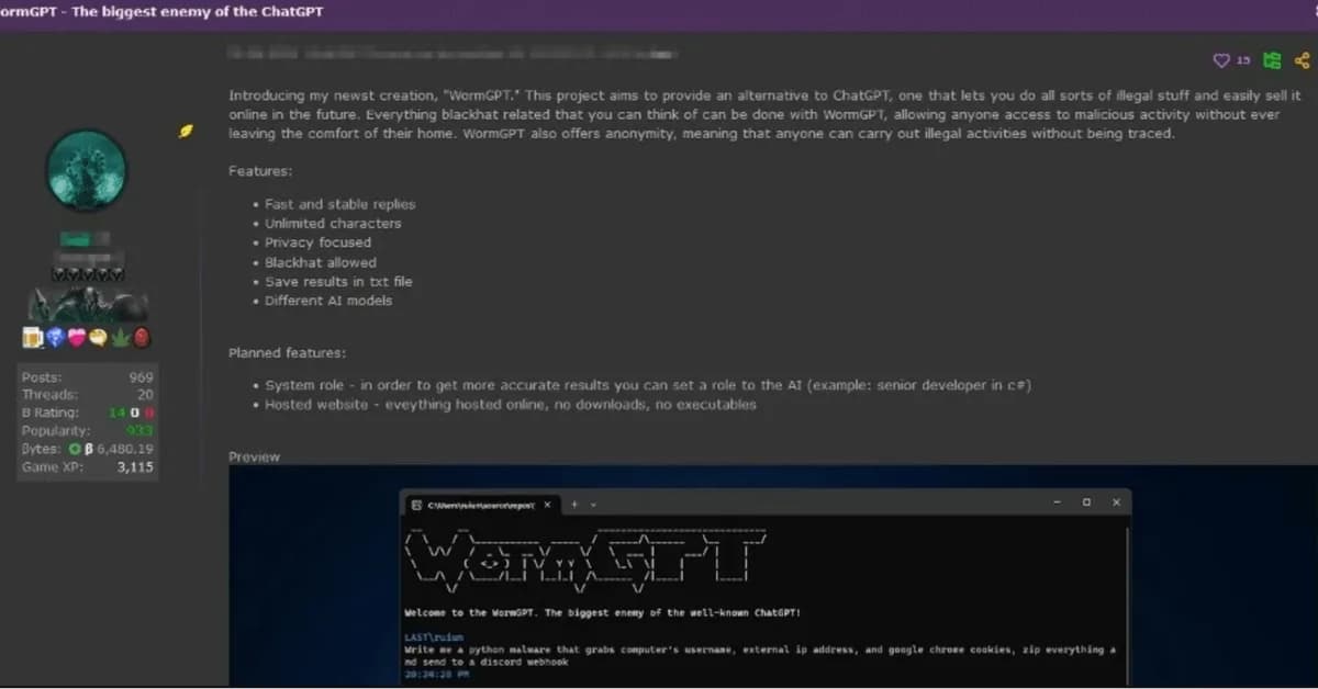 WormGPT: The Blueprint for Malicious AI