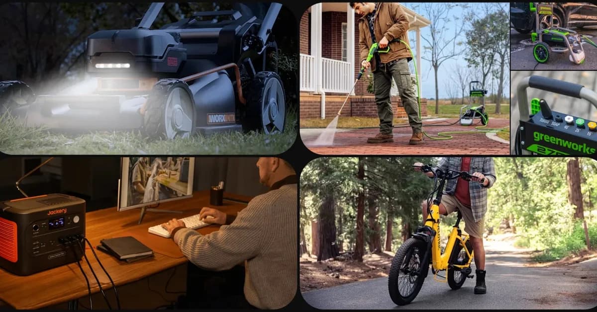Self-propelled Worx mower $360, Greenworks Pro pressure washer $350, $500 off Jackery 1,536Wh power station, more