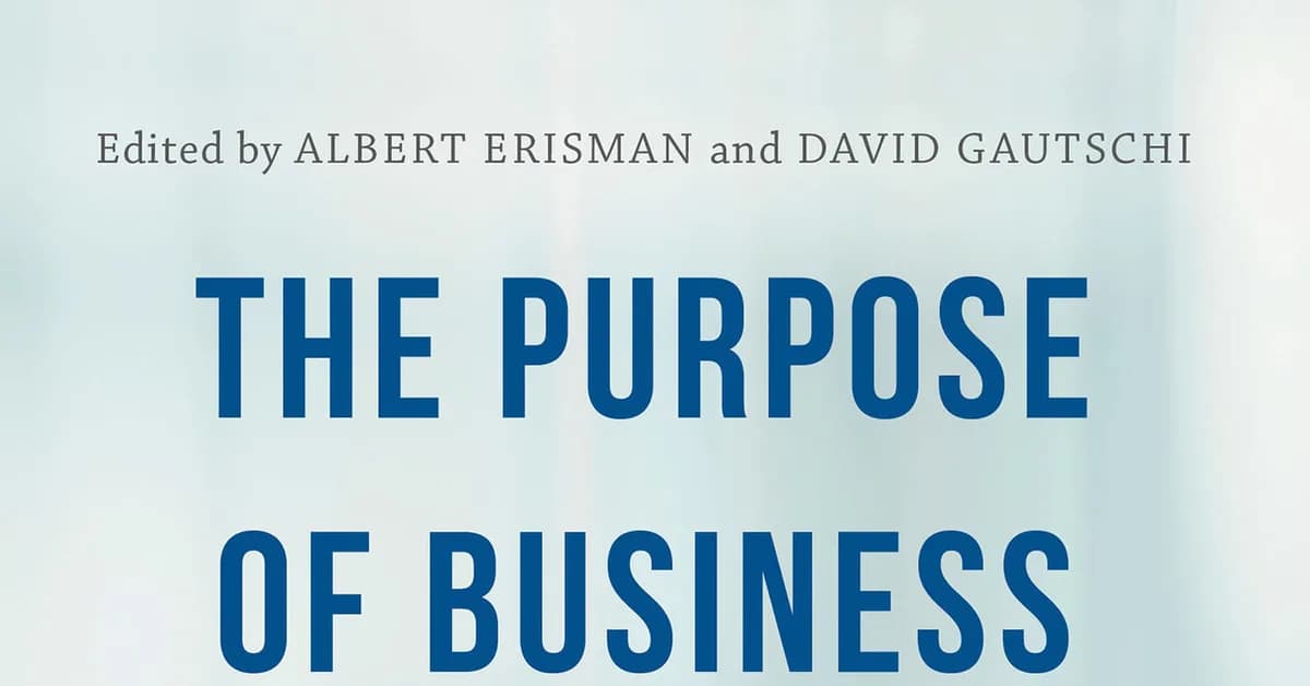 New Book on the Purpose of Business