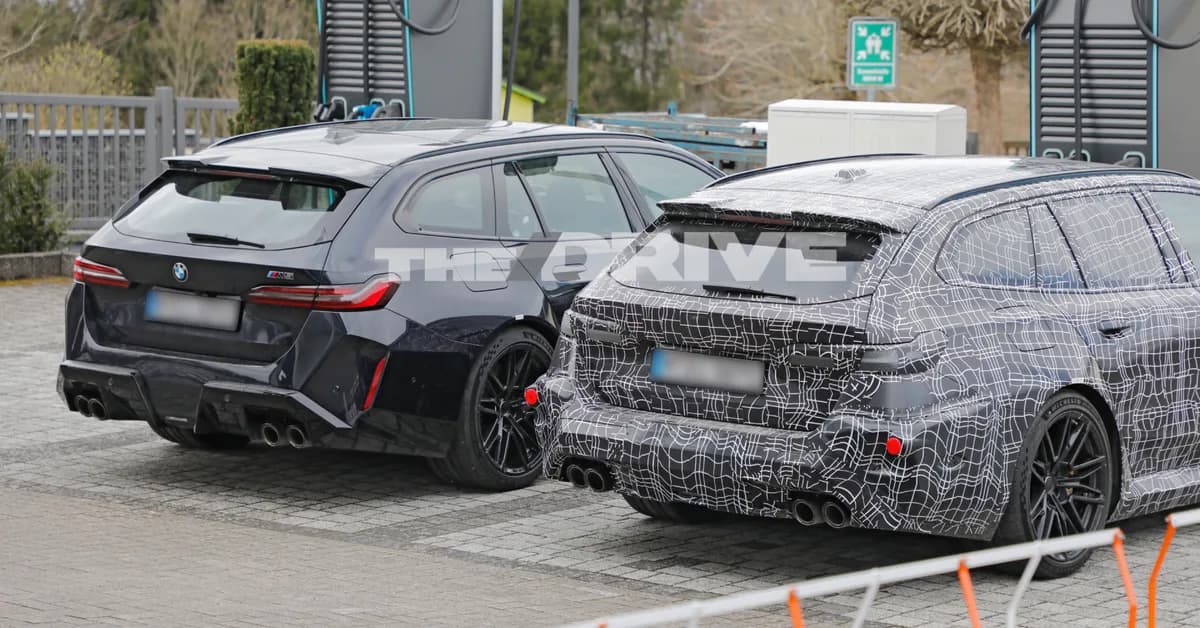 2028 BMW M5 Touring Spied Testing Side-by-Side With Current Wagon