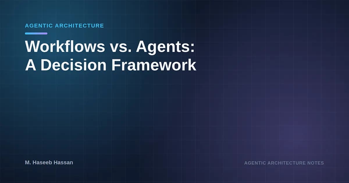 Workflows vs. Agents: A Decision Framework