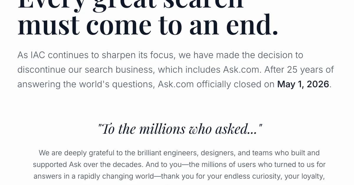 Ask.com shuts down after over 25 years