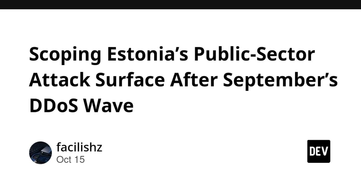 Scoping Estonia's Public-Sector Attack Surface After September's DDoS Wave