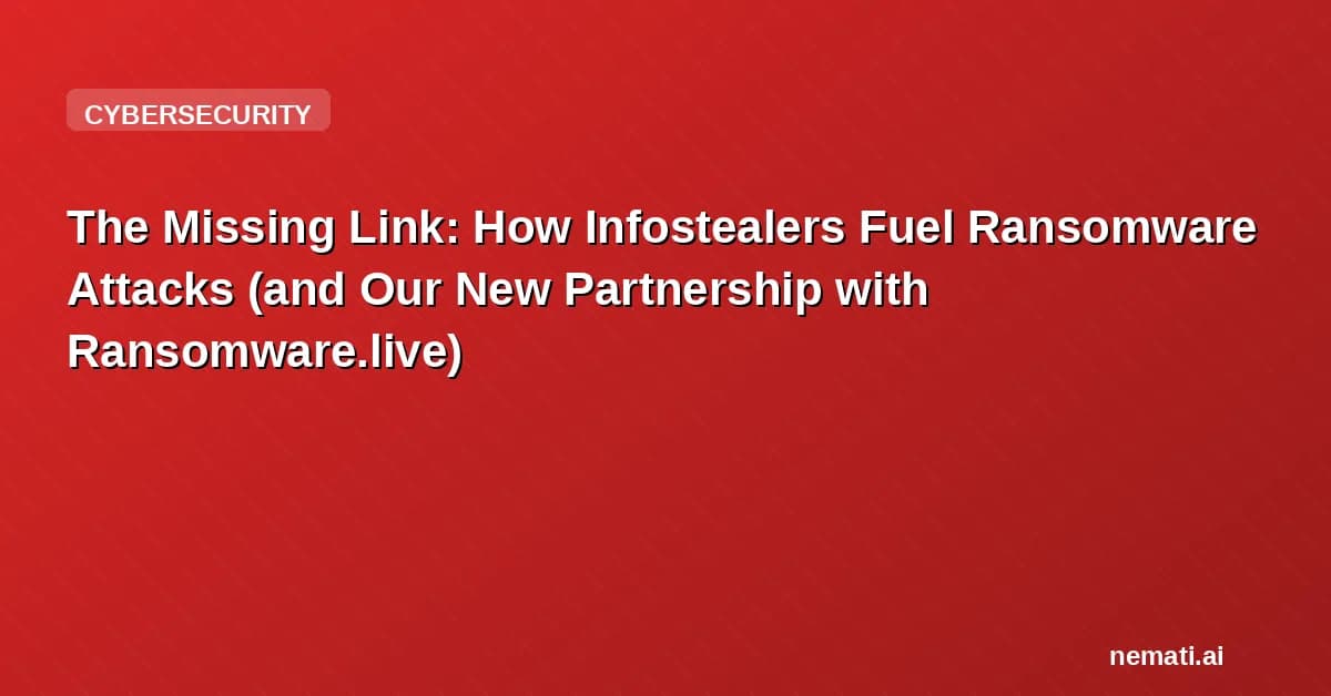 The Missing Link: How Infostealers Fuel Ransomware Attacks (and Our New Partnership with Ransomware.live)