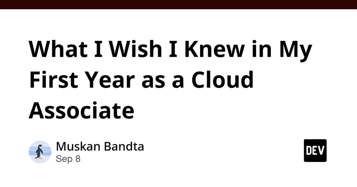 What I Wish I Knew in My First Year as a Cloud Associate