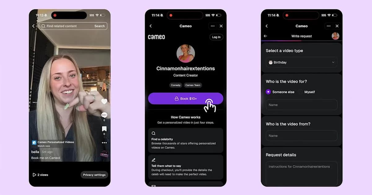 TikTok adds in-app Cameo integration for creators